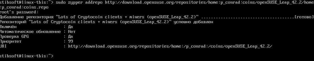 sudo zypper addrepo http://download.opensuse.org/repositories/home:p_conrad:coins/openSUSE_Leap_42.2/home:p_conrad:coins.repo